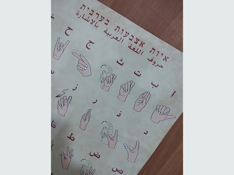 כרטיסי ברכה ומגנטים - פוסטר איות אצבעות ערבית
